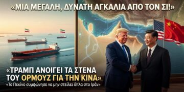 «ΜΙΑ ΜΕΓΑΛΗ, ΔΥΝΑΤΗ ΑΓΚΑΛΙΑ ΑΠΟ ΤΟΝ ΣΙ!» – Τραμπ Ανοίγει τα Στενά του Ορμούζ Ειδικά για την Κίνα και Αποκόπτει το Ιράν