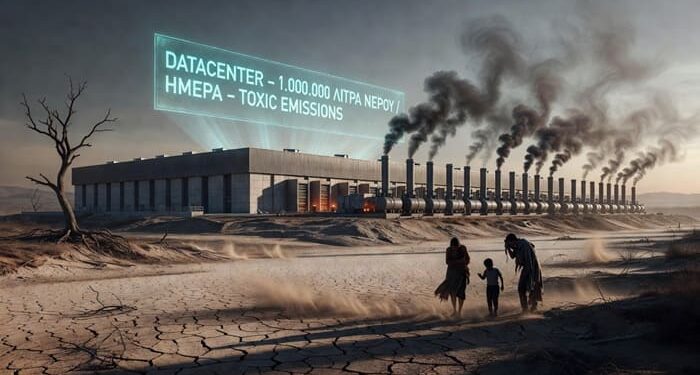 Η ψηφιακή μας ζωή σκοτώνει τον πλανήτη: Τα data centers «ρουφούν» το νερό, δηλητηριάζουν τον αέρα, και καταστρέφουν ό,τι άφησαν οι ανεμογεννήτριες