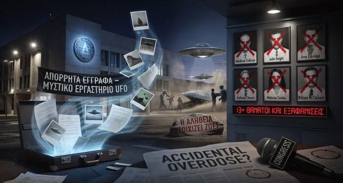 Πληροφοριοδότης UFO πεθαίνει από «τυχαία υπερβολική δόση» πριν καταθέσει στο Κογκρέσο – Λος Άλαμος: Απόρρητα έγγραφα για μυστικό εργαστήριο UFO και η λίστα των εξαφανισμένων επιστημόνων που μεγαλώνει