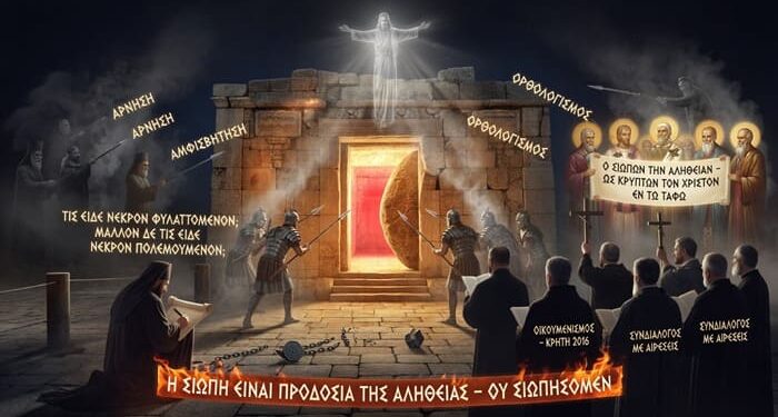 «Tίς είδε νεκρόν φυλαττόμενον; μάλλον δε τίς είδε νεκρόν πολεμούμενον;»