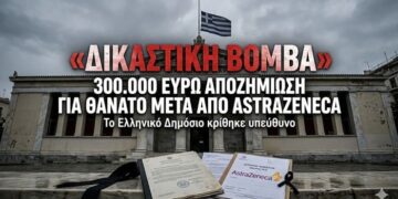 «ΔΙΚΑΣΤΙΚΗ ΒΟΜΒΑ ΣΤΗΝ ΕΛΛΑΔΑ» – Αποζημίωση 300.000 Ευρώ για Θάνατο Γυναίκας μετά από Εμβόλιο AstraZeneca – Το Δημόσιο Κρίθηκε Υπεύθυνο