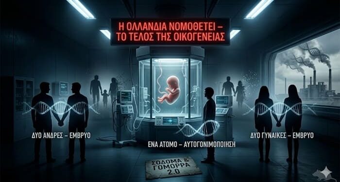 «Σόδομα και Γόμορρα 2.0»: Ολλανδία – Νόμος για έμβρυα από ομόφυλα ζευγάρια και από ένα μόνο άτομο. Εκτογένεση + γαμετογένεση = η ανθρωπότητα εργαστηριακό πείραμα