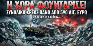 «Η ΧΩΡΑ ΦΟΥΝΤΑΡΙΣΕ ΚΑΙ ΜΑΣ ΤΟ ΚΡΥΒΟΥΝ!» – Το Συνολικό Χρέος (Δημόσιο + Ιδιωτικό) Ξεπέρασε τα 590 Δισ. Ευρώ