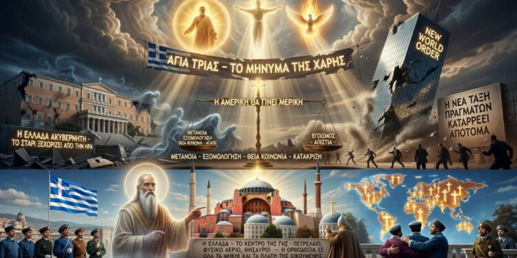 «Η Ελλάδα θα γίνει χώρα ακυβέρνητη» – Προφητικό μήνυμα της Αγίας Τριάδος: Η Νέα Τάξη καταρρέει απότομα, μεγάλη σύρραξη Ισραήλ-Τουρκίας, οι Ρώσοι δίνουν την Πόλη, και η Ελλάδα….