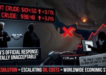 Πετρέλαιο: Το Brent ξεπέρασε τα 104 δολάρια – Άνοδος 3% μετά το διπλωματικό αδιέξοδο ΗΠΑ-Ιράν – Οι αγορές φοβούνται παρατεταμένο κλείσιμο του Χορμούζ