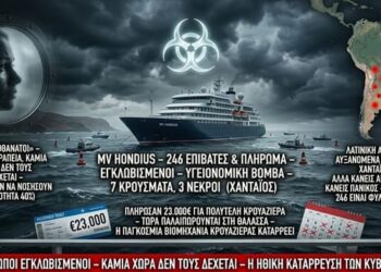 «Εκτελούν» 246 ανθρώπους – Το κρουαζιερόπλοιο MV Hondius γίνεται υγειονομική βόμβα: Χωρίς θεραπεία, χωρίς εμβόλιο, χωρίς λιμάνι – Η ηθική κατάρρευση μπροστά στον τρόμο του χανταϊού»