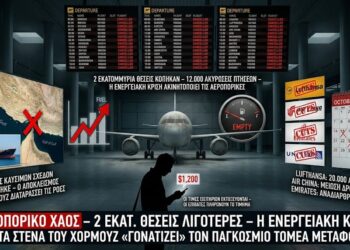 Αεροπορικό χάος: 2 εκατομμύρια θέσεις κόπηκαν μέσα σε δύο εβδομάδες – 12.000 ακυρώσεις πτήσεων – Η Lufthansa «πάγωσε» 20.000 δρομολόγια – Οι FT προειδοποιούν: