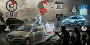 Τέλος εποχής για τα παλιά αυτοκίνητα: Έρχονται αυστηρότερα ΚΤΕΟ, ζώνες χαμηλών εκπομπών (LEZ), και γεωγραφικοί περιορισμοί – Η Ελλάδα με στόλο 17,5 ετών καλείται…