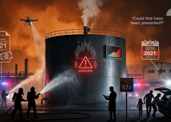 Τοξική βόμβα στην Καλιφόρνια – 50.000 κάτοικοι εκκενώνουν, η δεξαμενή με 7.000 γαλόνια χημικού καίγεται
