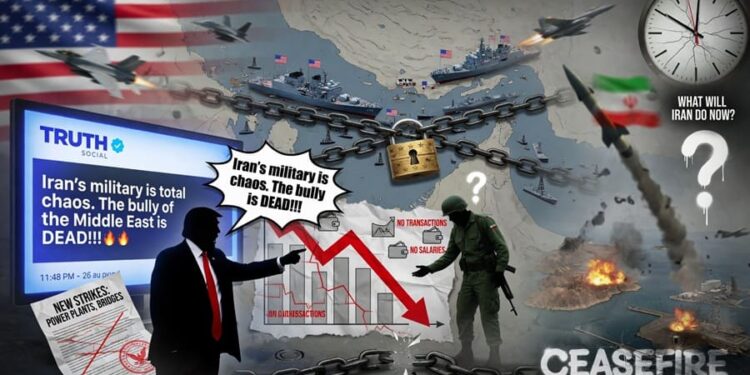 Ο Τραμπ αποκαλεί το Ιράν “νεκρό νταή” – Νέα απειλή για χτυπήματα σε σταθμούς ηλεκτρικής ενέργειας και γέφυρες