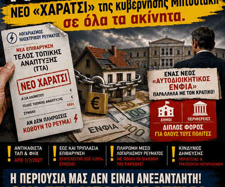 Ν. Παπαδόπουλος: Νέο «χαράτσι» στα ακίνητα μέσω των λογαριασμών ρεύματος καταγγέλλουν τέσσερις ανεξάρτητοι βουλευτές»