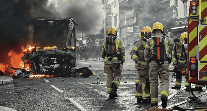 Νύχτα τρόμου στο Μπέλφαστ: Έκαψαν σπίτια μεταναστών μετά την απόπειρα αποκεφαλισμού άνδρα από Σουδανό, δείτε βίντεο
