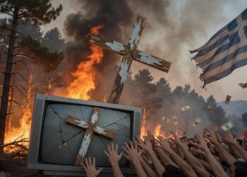 Παρασκευή Σιδέρη: Πυρκαγιές, σειρές-δηλητήριο και λατρεία των επιδομάτων. Πώς η τηλεόραση και η προπαγάνδα διαλύουν την ελληνική κοινωνία