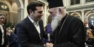 Γελοιογραφία Δημητρίου Χατζηνικολάου: Κατά τόν Ἱερώνυμον, ὁ Τσίπρας εἶναι εἰλικρινέστατος!