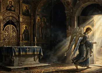 «Άμα γαρ τω εισαχθήναι την αίρεσιν (στις εκκλησίες), απέστη ο έφορος των εκείσε άγγελος…»  (Όσιος Θεόδωρος Στουδίτης – Προς Μοναχό Μεθόδιο)