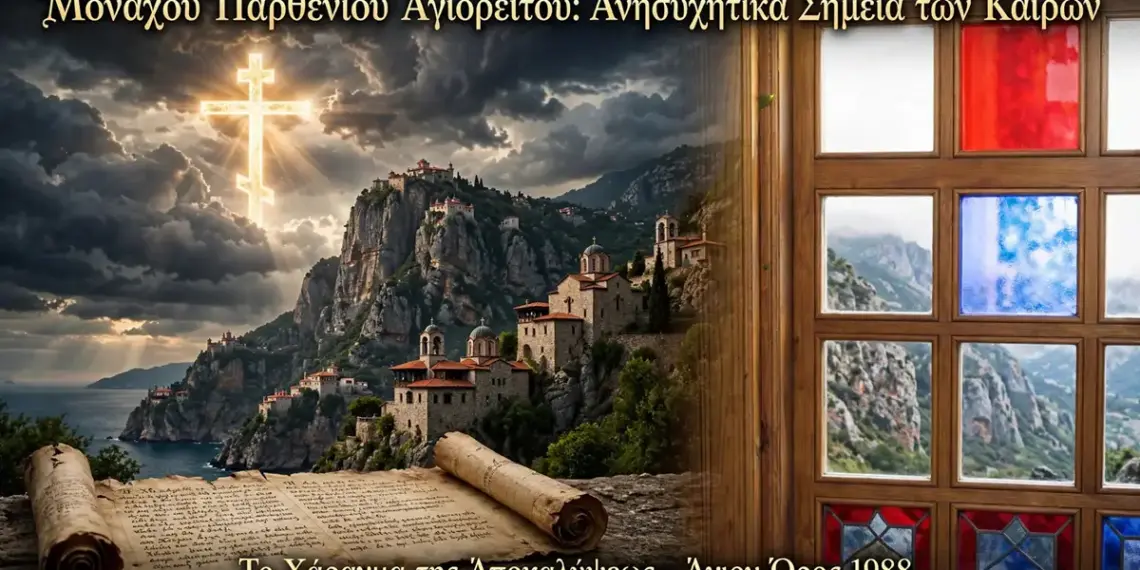 Μοναχού Παρθενίου Αγιορείτου: Ανησυχητικά Σημεία των Καιρών. Το Χάραγμα της Αποκαλύψεως. Άγιον Όρος 1988.