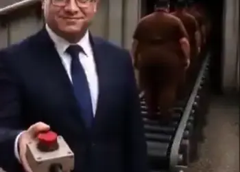 Ο Ισραηλινός Υπουργός Μπεν-Γκβιρ, δημοσίευσε βίντεο που δημιουργήθηκε από IA και δείχνει Παλαιστίνιους να στέλνονται σε σφαγείο μέσω βιομηχανικής γραμμής παραγωγής!