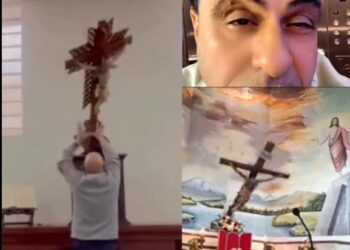 Δεύτερος σταυρός πέφτει πάνω σε παπικό ιερέα. Αυτή τη φορά βέβαια ο ιερέας έβαλε το χεράκι του.