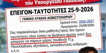 Νίκος Παπαδόπουλος: «Απειλούν μαθητές με αποκλεισμό από τις Πανελλαδικές για μια… ταυτότητα!»